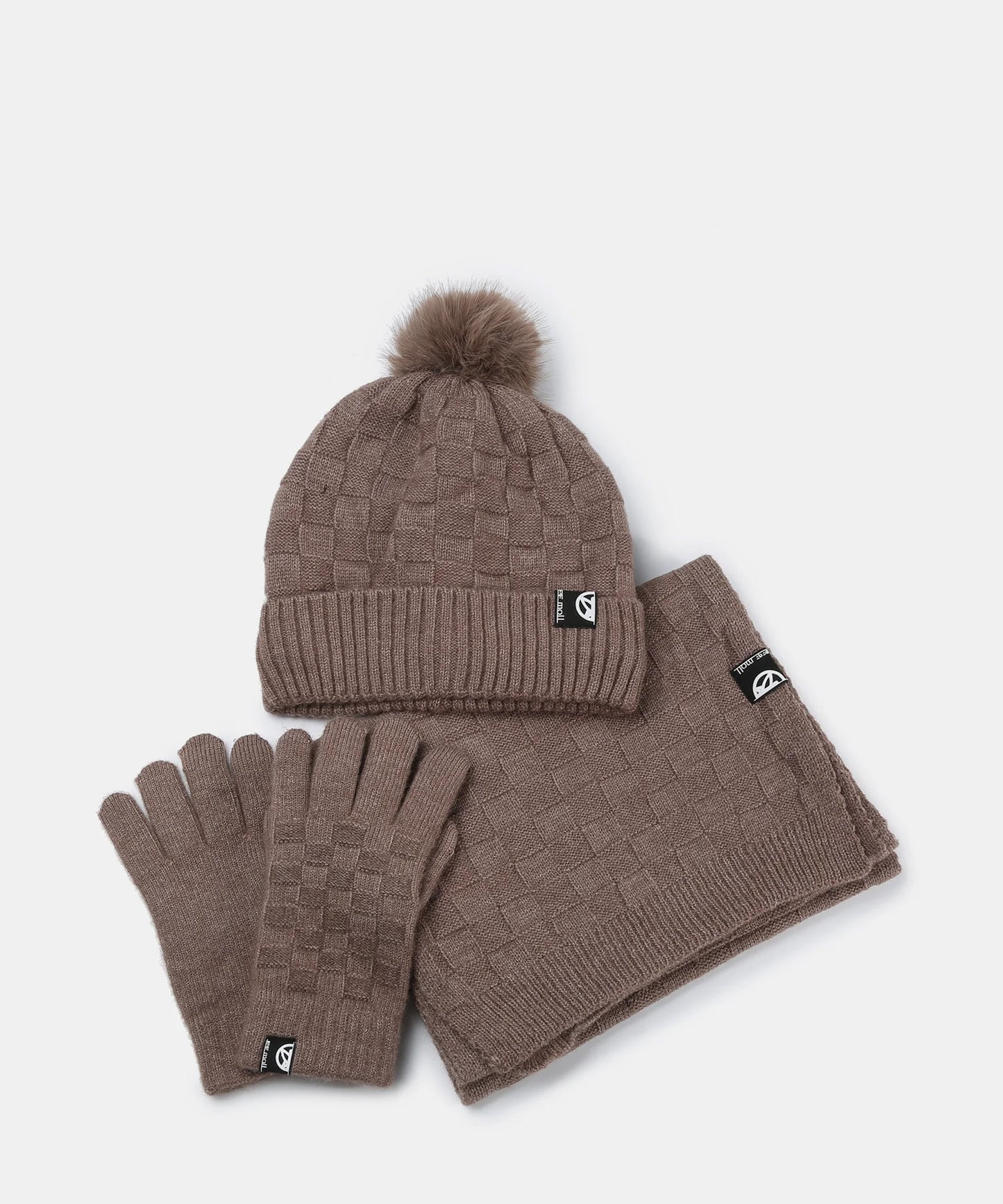 Pepe Moll 262634 Rea Brown Hat, Scarf & Gloves Set