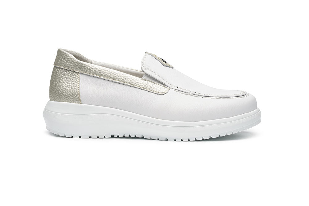 G Comfort 26292 WC White Combi Ultra Light Slip On Moccasins