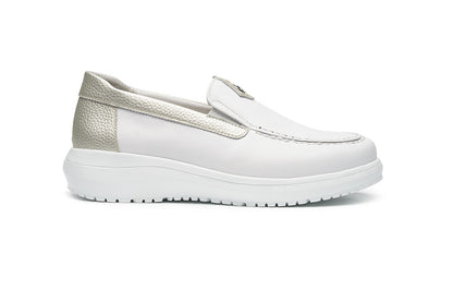 G Comfort 26292 WC White Combi Ultra Light Slip On Moccasins