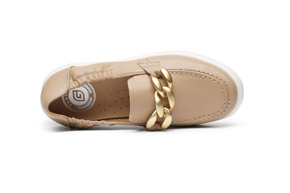 G Comfort 26295 C Champagne Calf Slip On Moccasin