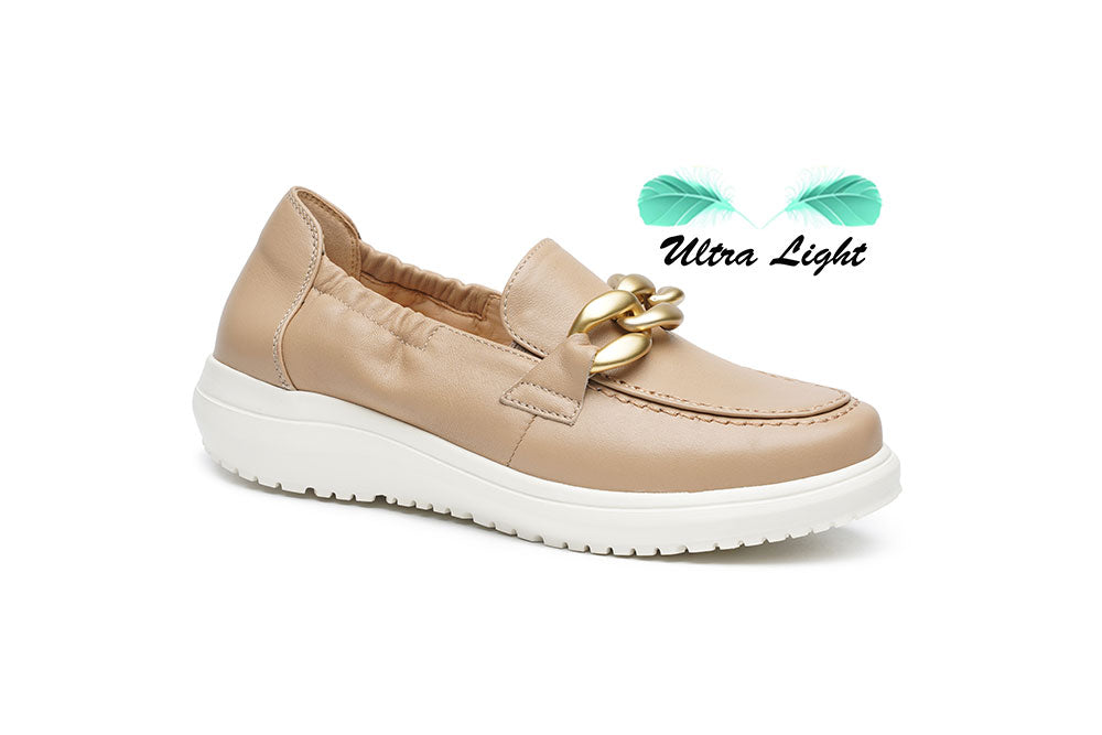 G Comfort 26295 C Champagne Calf Slip On Moccasin
