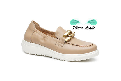G Comfort 26295 C Champagne Calf Slip On Moccasin