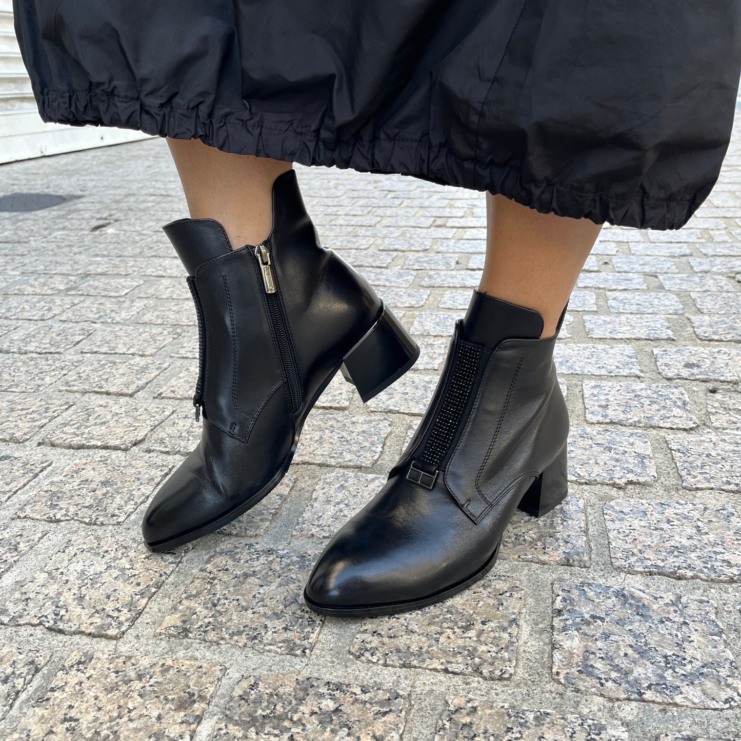 Loretta Vitale C9663 Black Ankle Boots