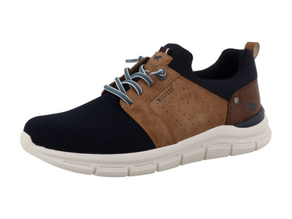 Mustang 26M0061002 Navy Mesh & Tan Sneakers