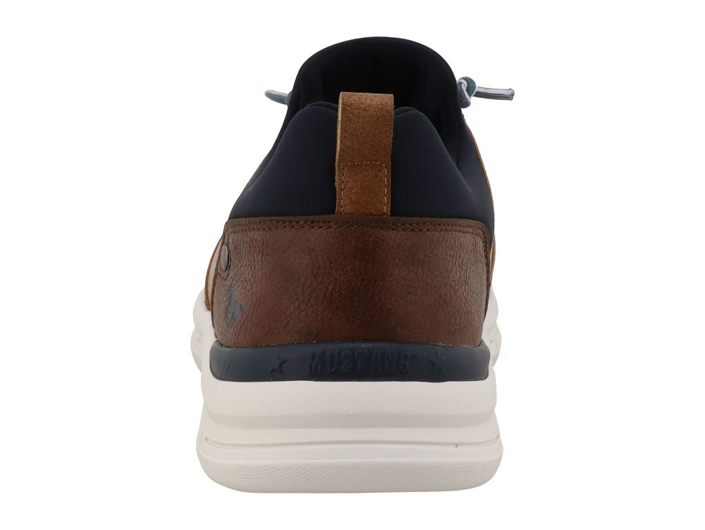 Mustang 26M0061002 Navy Mesh & Tan Sneakers