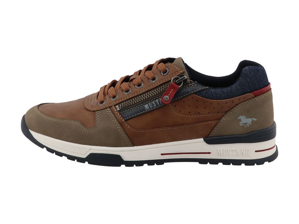Mustang 26M0281003 Cognac Tan Shoes with Zip