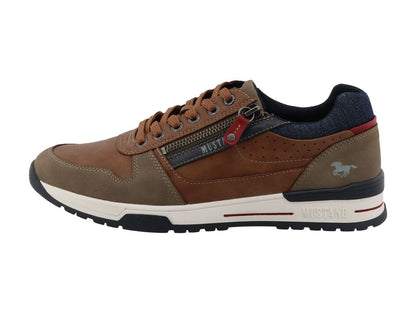 Mustang 26M0281003 Cognac Tan Shoes with Zip