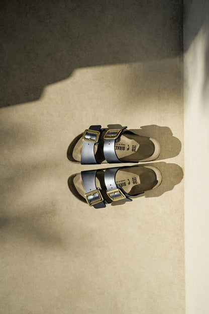 Birkenstock 1031689 Sydney Cushion Buckle Metallic Black Birko Flor Sandals