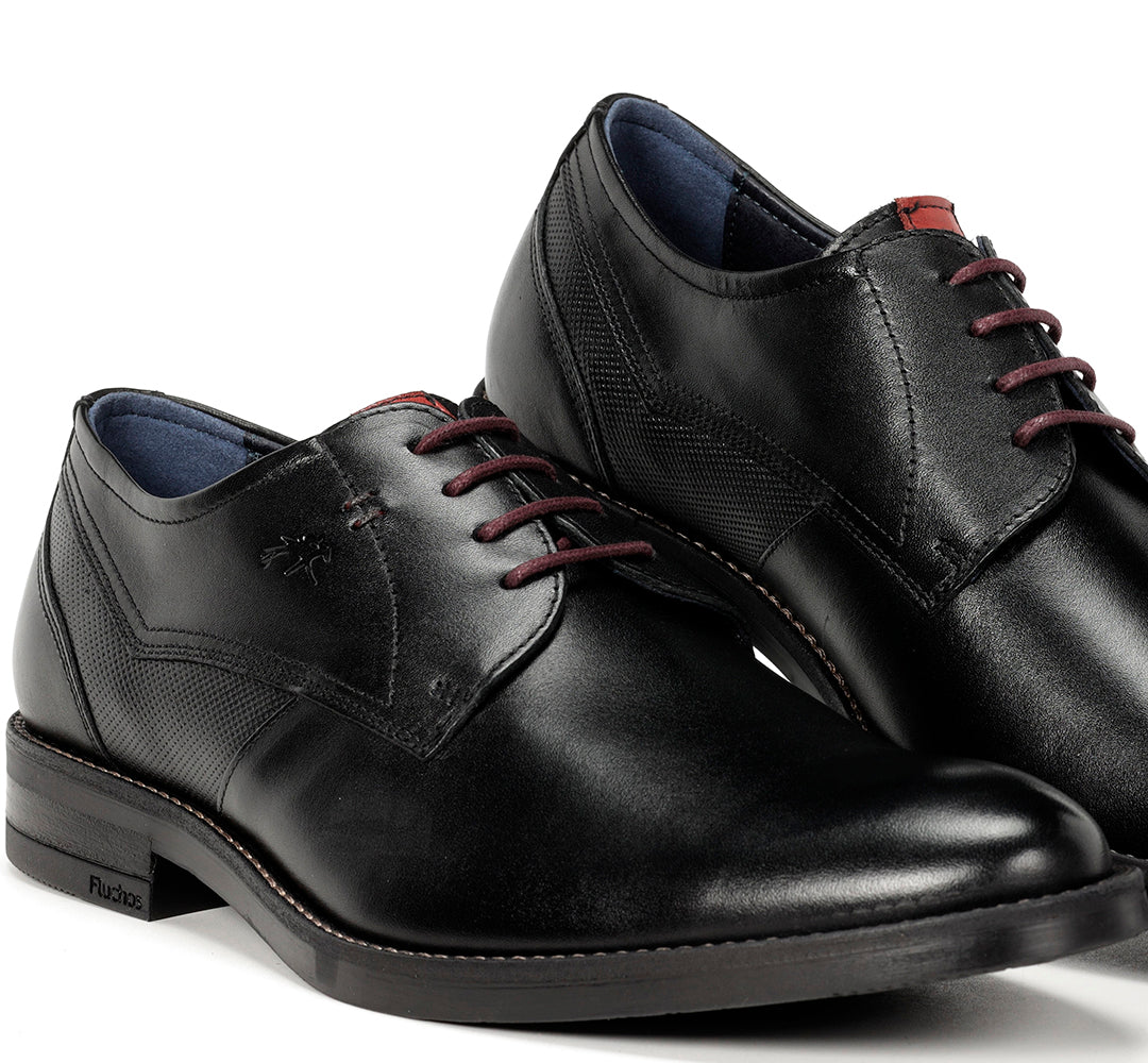 Fluchos F1626 Memory Black Lace Shoes