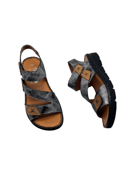 The Shoe Parlour by Phelans Shoes 284-55 Gogow Black Multi Velcro Sandals