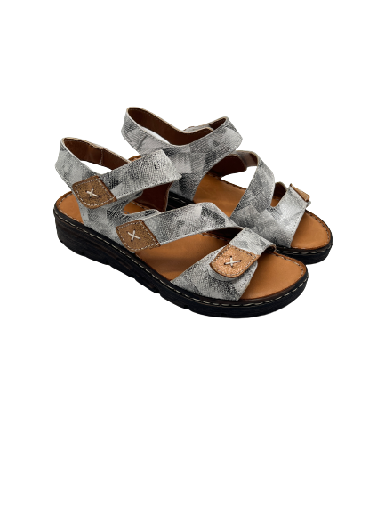 The Shoe Parlour by Phelans Shoes 284-55 Gogow White Multi Velcro Sandals