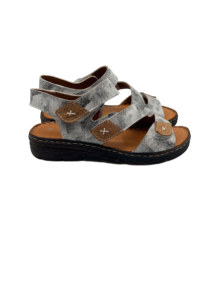 The Shoe Parlour by Phelans Shoes 284-55 Gogow White Multi Velcro Sandals