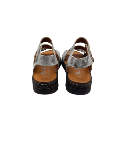 The Shoe Parlour by Phelans Shoes 284-55 Gogow White Multi Velcro Sandals