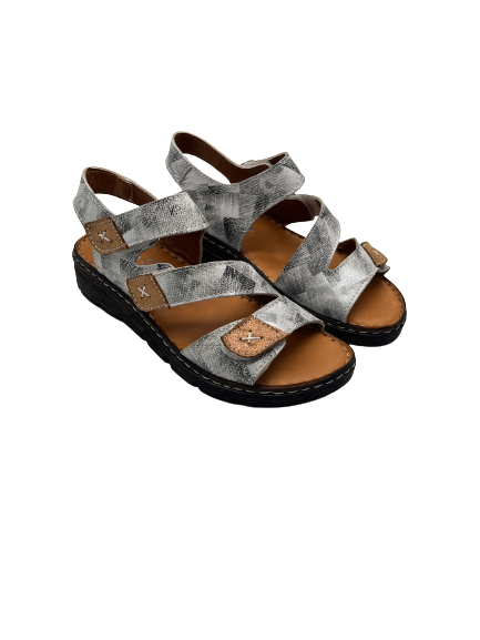 The Shoe Parlour by Phelans Shoes 284-55 Gogow White Multi Velcro Sandals