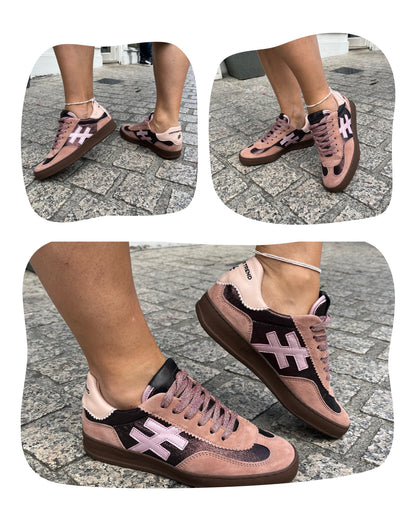 Another Trend A03280C4 Ante+Metal Pale Pink Shimmer Trainers