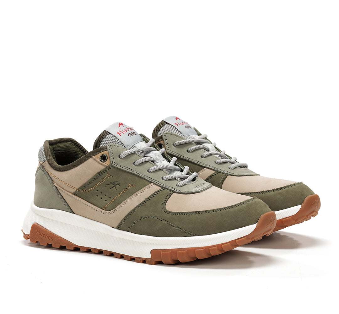 Fluchos F2012 Khaki Combi Lace Sneakers