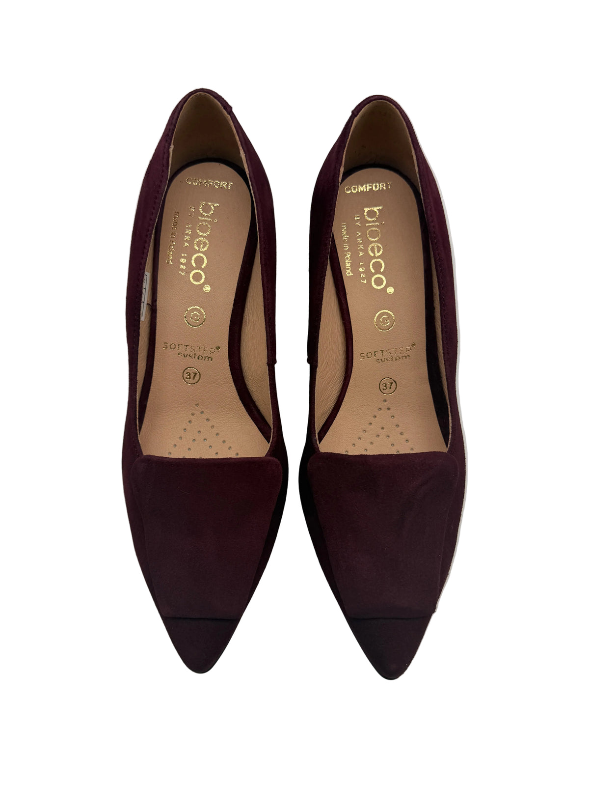 Bioeco by Arka 1111 3034 Burgundy Suede Heels