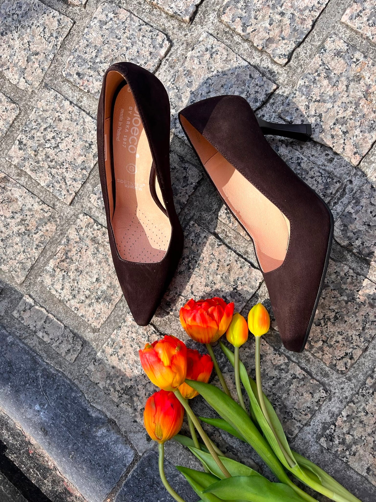 Bioeco by Arka 1118 2036 Brown Suede G Fit Heels