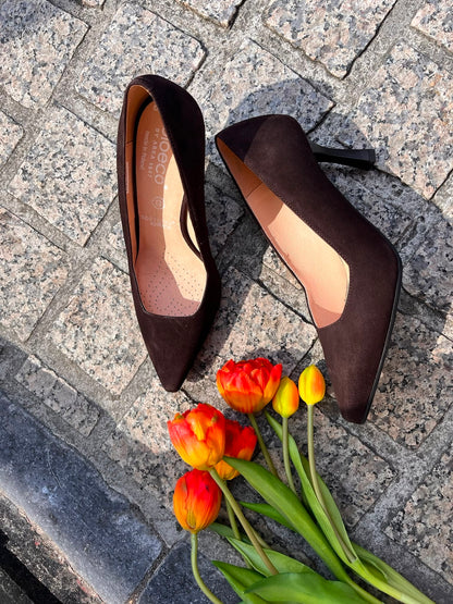 Bioeco by Arka 1118 2036 Brown Suede G Fit Heels