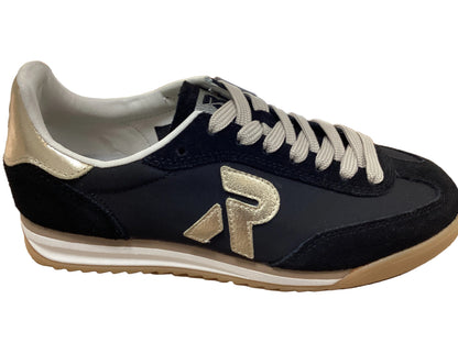 Rieker W4000-01 Black & Light Gold Trainers