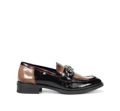 Dorking by Fluchos D9118 Nanna Black, Marmota & Burdeos Slip On Shoes