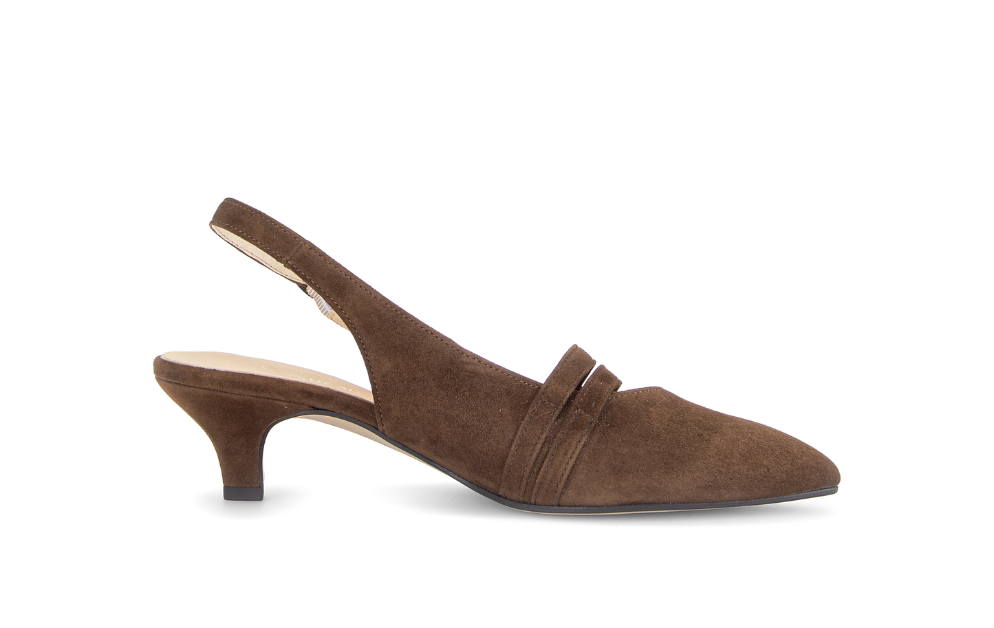 Gabor Comfort 3017.02.002 Cacao Brown Suede G Fit Slingback Heels