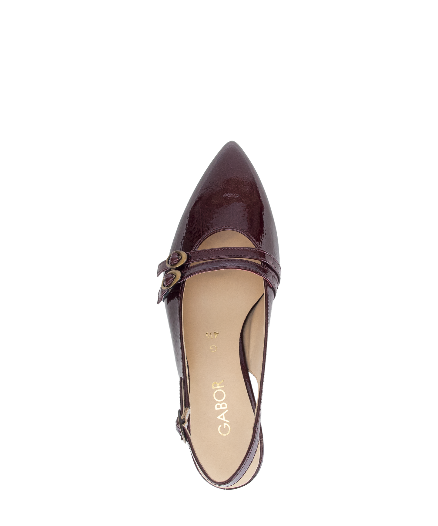 Gabor Comfort 3017.02.004 Mulberry Patent G Fit Slingback Heels
