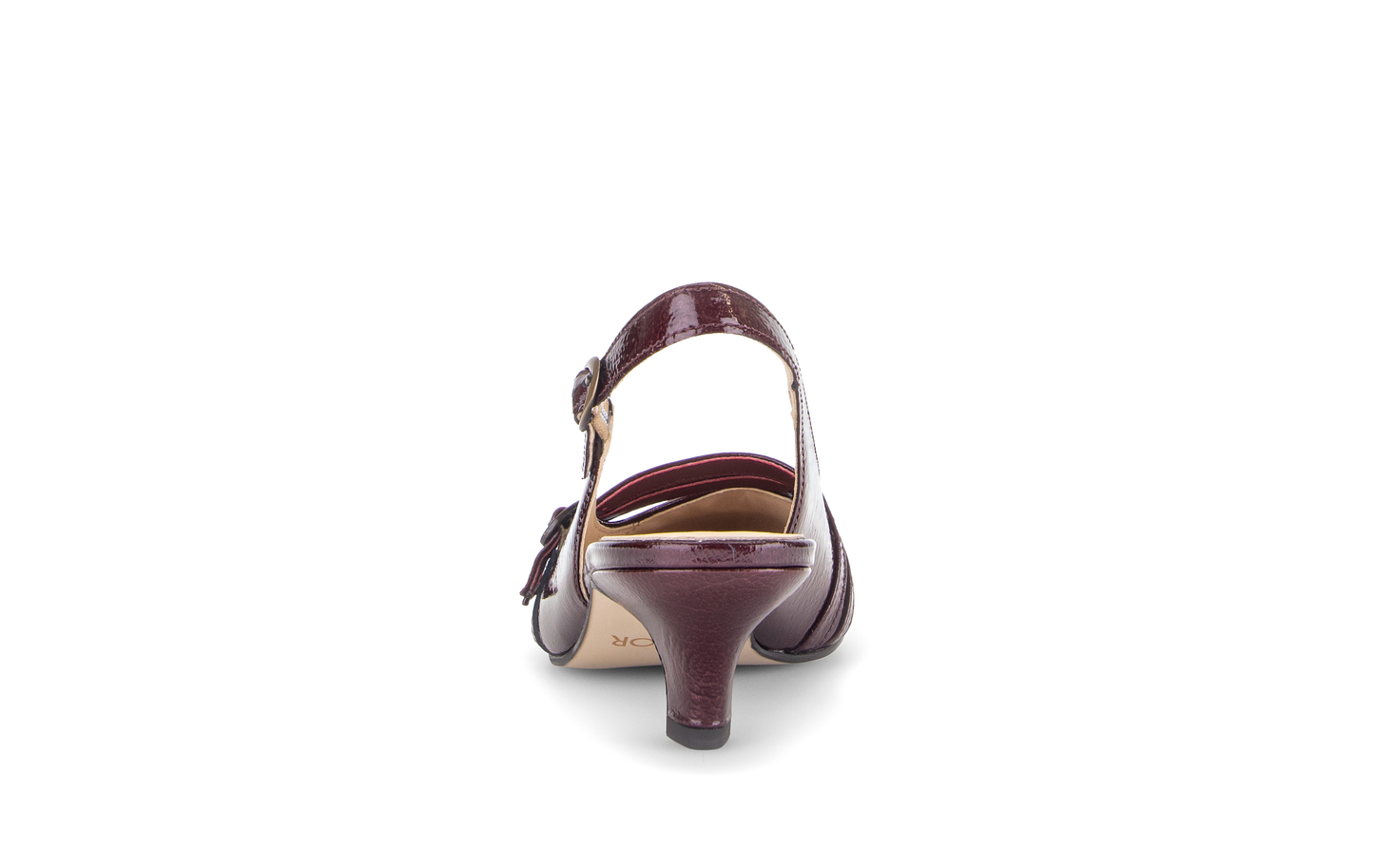 Gabor Comfort 3017.02.004 Mulberry Patent G Fit Slingback Heels