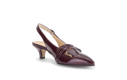 Gabor Comfort 3017.02.004 Mulberry Patent G Fit Slingback Heels