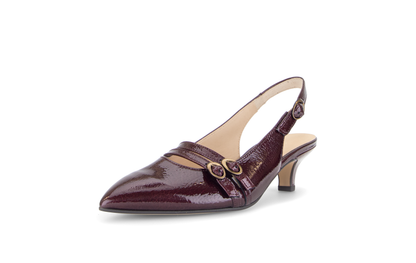 Gabor Comfort 3017.02.004 Mulberry Patent G Fit Slingback Heels
