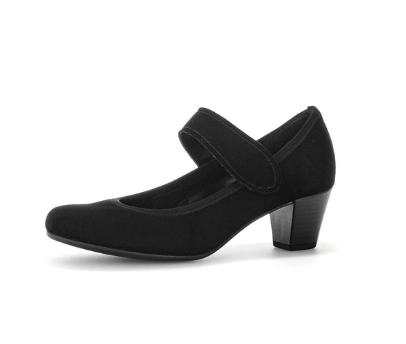 Gabor 31.487.17 Black Velcro Block Heels