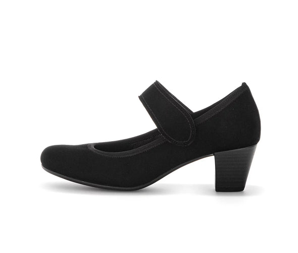 Gabor 31.487.17 Black Velcro Block Heels
