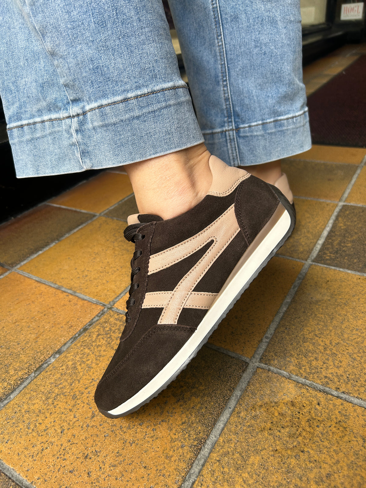 Gabor 6032.01.003 Mocca Brown & Sand H Fit Trainers