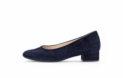 Gabor 31.320.16 Navy Suede Slip On Pumps