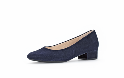 Gabor 31.320.16 Navy Suede Slip On Pumps