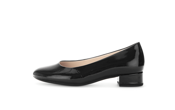 Gabor 31.320.97 Black Patent Slip On Pump Heels