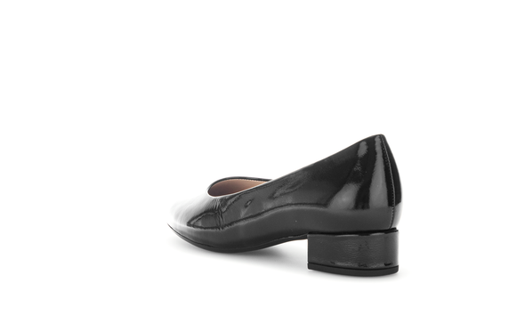 Gabor 31.320.97 Black Patent Slip On Pump Heels