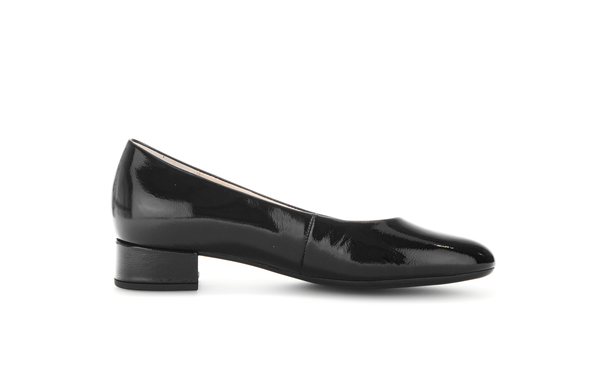 Gabor 31.320.97 Black Patent Slip On Pump Heels