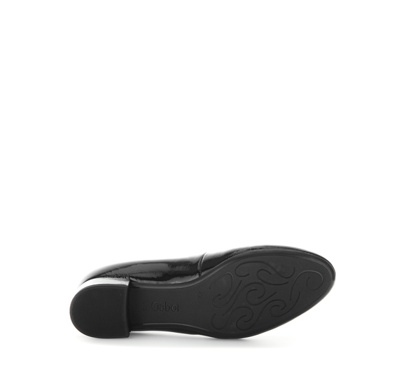 Gabor 31.320.97 Black Patent Slip On Pump Heels