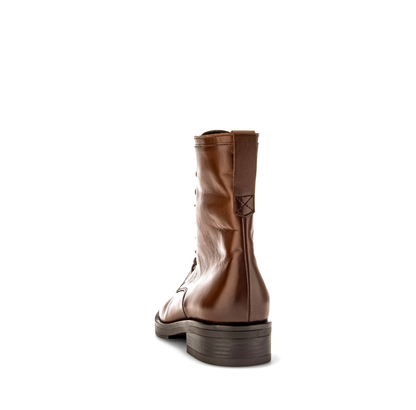 Gabor 31.791.28 Brown Lace Ankle Boots with Side Zip