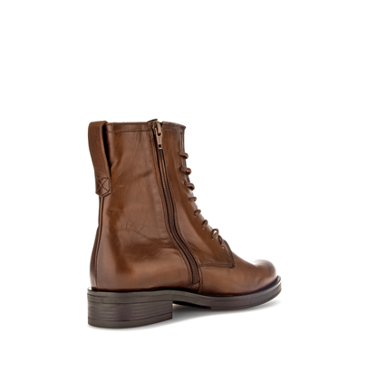 Gabor 31.791.28 Brown Lace Ankle Boots with Side Zip
