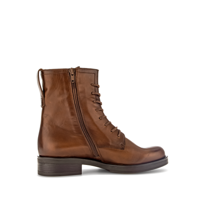 Gabor 31.791.28 Brown Lace Ankle Boots with Side Zip