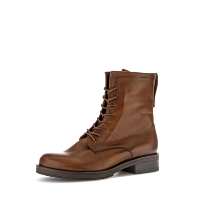 Gabor 31.791.28 Brown Lace Ankle Boots with Side Zip