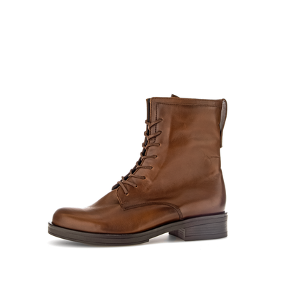Gabor 31.791.28 Brown Lace Ankle Boots with Side Zip