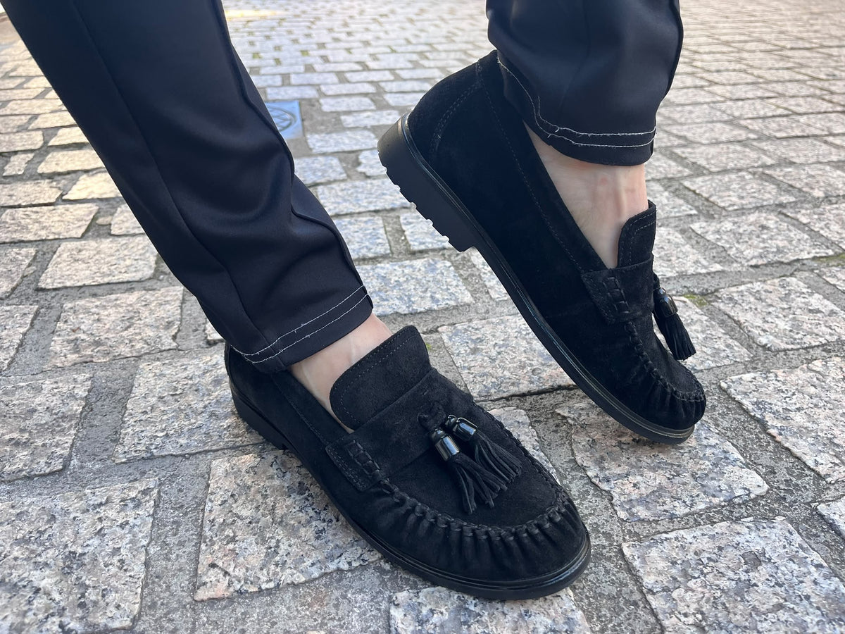 Gabor Comfort 4009.02.001 Black Suede G Fit Slip On Moccasins