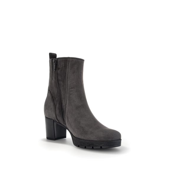Gabor 32.073.40 Comfort Grey Nubuck Ankle Boots