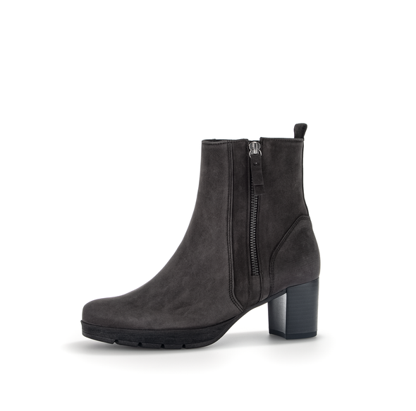 Gabor 32.073.40 Comfort Grey Nubuck Ankle Boots