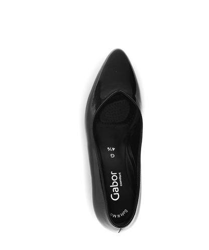 Gabor 32.152.97 Comfort Black Patent Slip On Heels