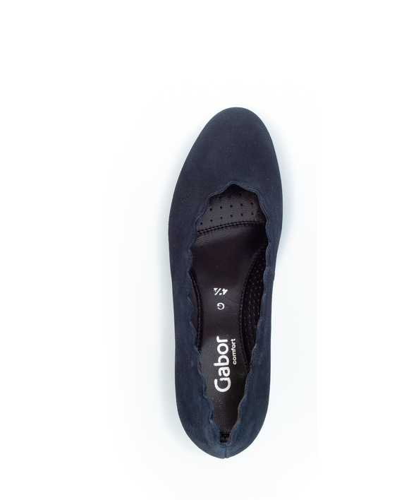 Gabor 32.221.46 Comfort Navy/Dark Blue Slip On Block Heels