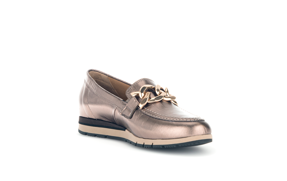 Gabor 32.415.12 Comfort G Fit Bronze Moccasins with Chain